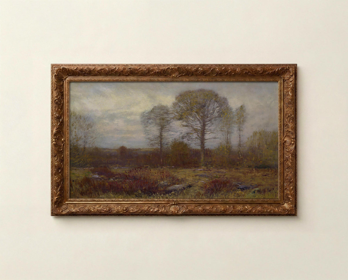 Vintage Fall Landscape Frame TV Art