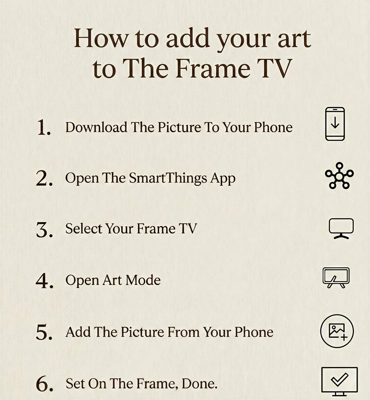 Vintage figurative Frame Tv Art