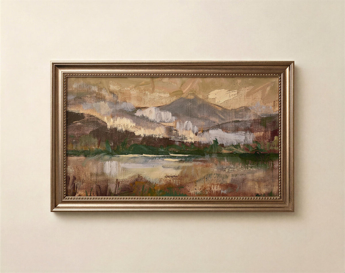 Abstract Mountain Landscape Frame TV Art
