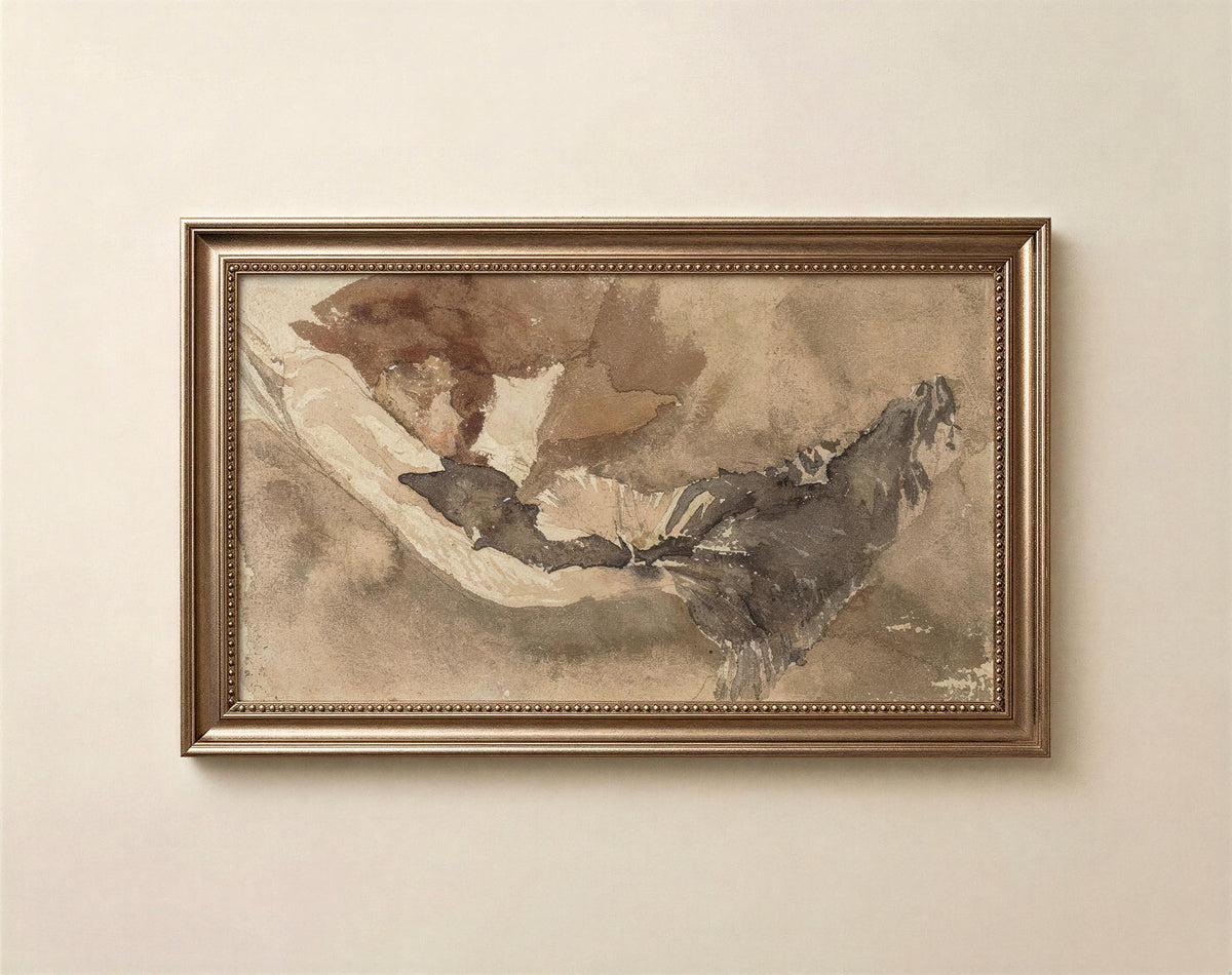 Vintage figurative Frame Tv Art